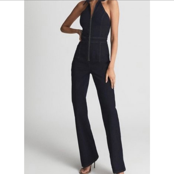 NWT REISS | Pennie Denim Jumpsuit - Picture 10 of 13